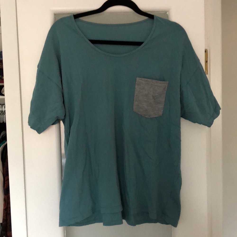 American apparel oversized tee with front pocket